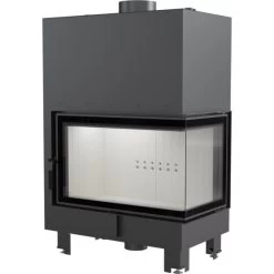 *EEK A+ Wasserführender Eck-Kamineinsatz Kratki MBO PW 15 Rechts BS Mit Klapptür - 15kW