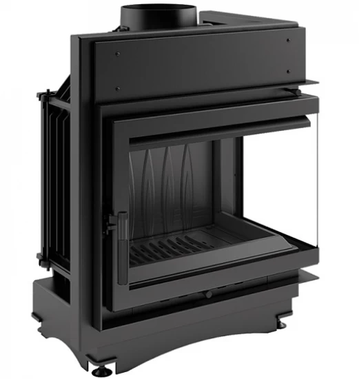 *EEK A - Eck-Guss-Kamineinsatz Kratki MAJA/P/BS !RR150mm! Mit Seitenglas Rechts - 8kW + BIMSCHV II