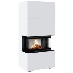 *EEK A Panorama-Kamin Kratki HOME EASY BOX Weiß Mit NBC 7 Mit 7kW - Kaminbausatz