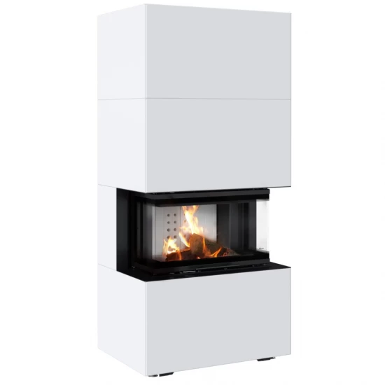 *EEK A Panorama-Kamin Kratki HOME EASY BOX Weiß Mit NBC 7 Mit 7kW - Kaminbausatz