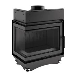 *EEK A - Eck-Guss-Kamineinsatz Kratki MAJA/L/BS !RR150mm! Mit Seitenglas Links - 8kW + BIMSCHV II