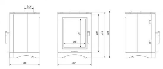 *EEK A - Guss-Kaminofen Kratki KOZA K5 Mit RRØ 130 Mm - 7 KW – Bild 6