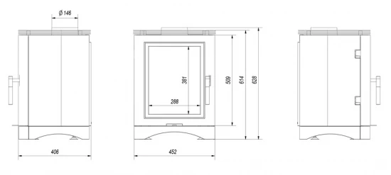 *EEK A - Guss-Kaminofen Kratki KOZA K5 Mit RRØ 150 Mm - 7 KW – Bild 6