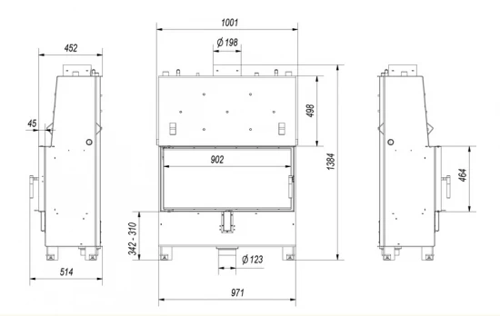 *EEK A+ - Wasserführender XXL-Kamineinsatz Kratki Lucy 20 PW - 20 KW – Bild 2