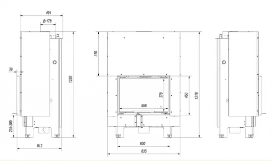 *EEK A+ - Wasserführender Kamineinsatz Kratki MBM 10 PW Mit Schiebetür - 12 KW – Bild 5