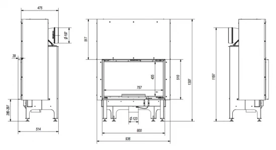 *EEK A - Kamineinsatz Kratki Nadia 12 Mit Schiebetür - 12 KW – Bild 5