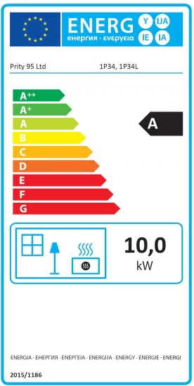 EEK A Küchenofen Holzherd Prity 1P34 Rauchrohr Rechts – 10kW + BIMSCHV II – Bild 2