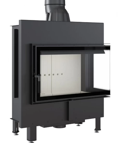 *EEK A - Eck-Kamineinsatz Kratki LUCY/14/P/BS Mit Seitenglas Rechts - 14kW