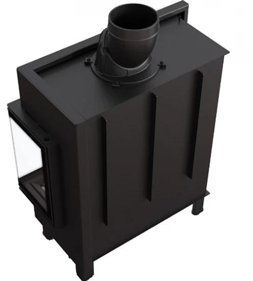 *EEK A - Eck-Kamineinsatz Kratki LUCY/14/P/BS Mit Seitenglas Rechts - 14kW – Bild 4