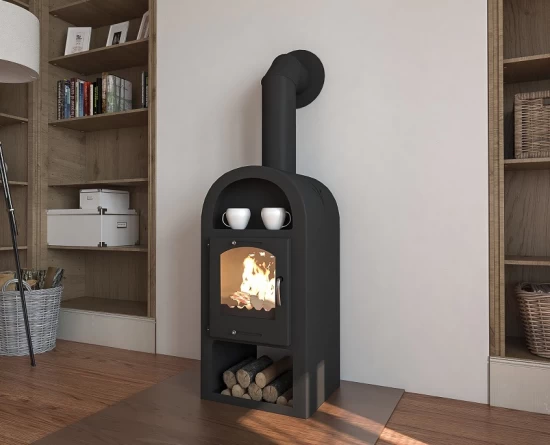 EEK A+ Kaminofen Victoria Maestro Schwarz - 9 KW â Bild 3