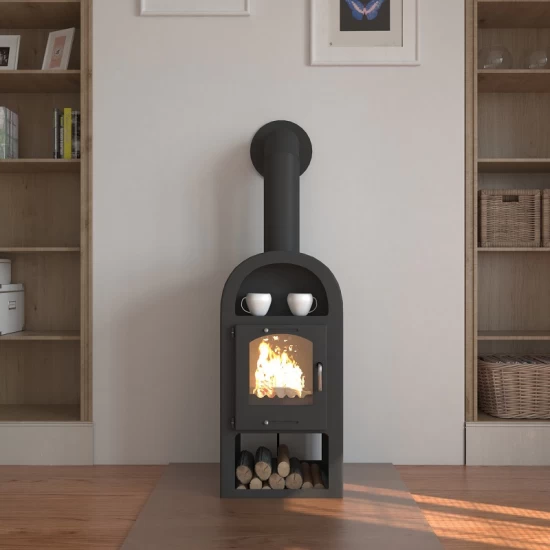 EEK A+ Kaminofen Victoria Maestro Schwarz - 9 KW â Bild 4