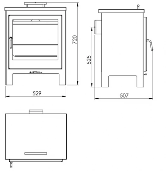 EEK A Kaminofen Panadero DOVER Mit Herdplatte - 8kW – Bild 5