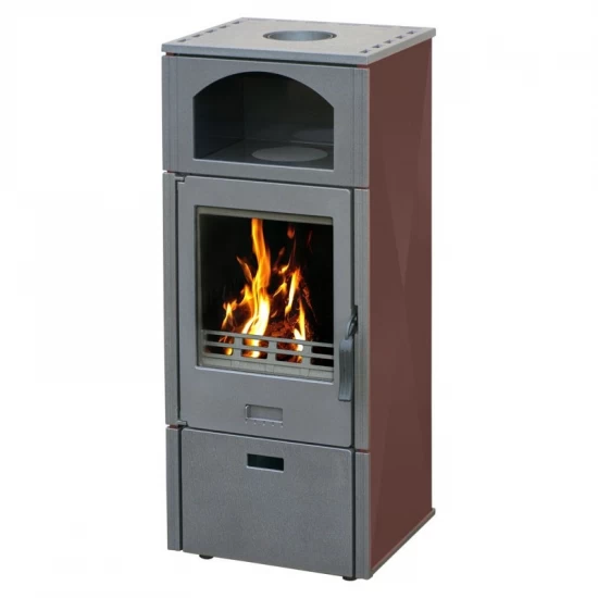 EEK A+ Kaminofen Plamen Laguna Braun Mit Herdplatte - 8kW