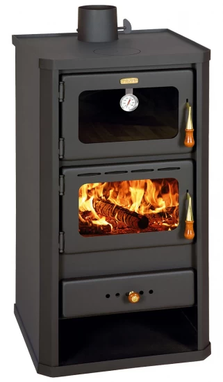 EEK A Kaminofen Mit Backfach + Herdplatte Prity FM – 12kW + BIMSCHV II