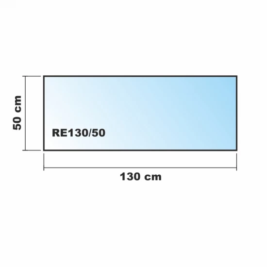 Saisonplatte Rechteck *Frosty* 130x50cm - Kamin-Vorlegeplatte Milchglas Funkenschutzplatte Kaminbodenplatte Glasplatte – Bild 2
