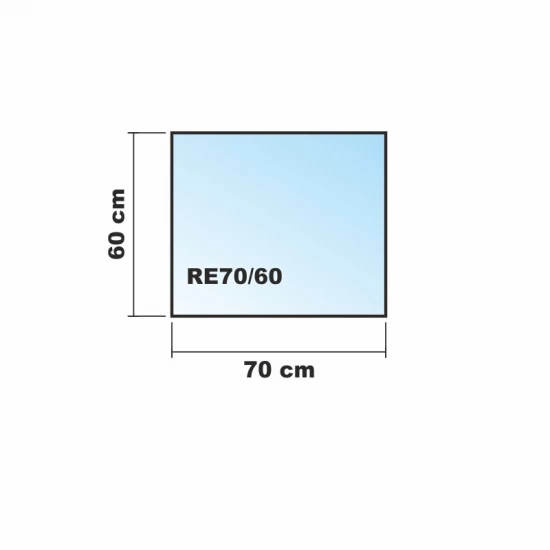 Saisonplatte Rechteck 70x60cm Glas Weiß - Kamin-Vorlegeplatte Funkenschutzplatte Kaminbodenplatte Glasplatte – Bild 2