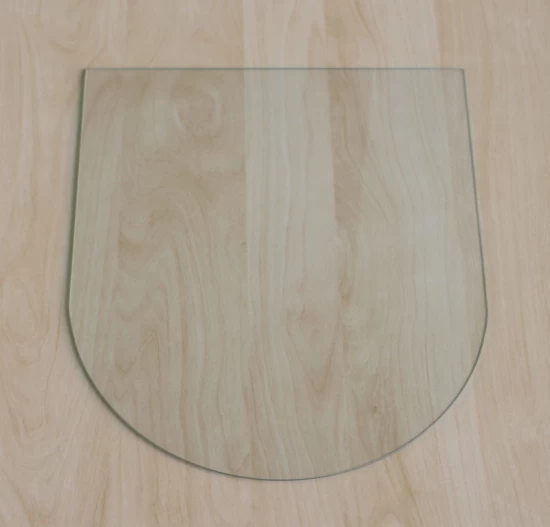 Rundbogen 100x120cm - Funkenschutzplatte Kaminbodenplatte Glasplatte