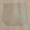 Sechseck 100x120cm - Funkenschutzplatte Kaminbodenplatte Glasplatte