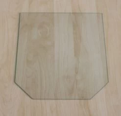 Sechseck 100x120cm - Funkenschutzplatte Kaminbodenplatte Glasplatte