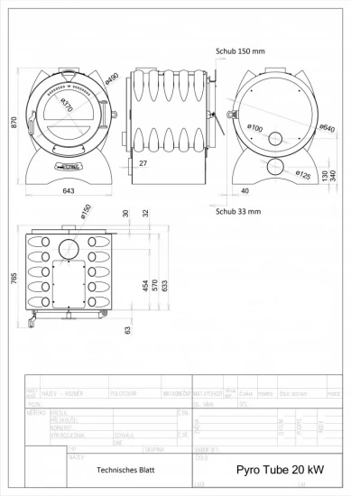 Pyrolytischer Warmluftofen Pyro Tube 20 KW – Bild 9