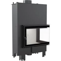 *EEK A+ - Eck-Wasserführender Kamineinsatz Kratki MBM 10 PW Mit Seitenglas Rechts - 12 KW