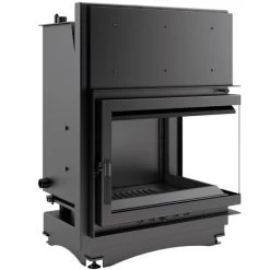 *EEK A Wasserführender Eck-Kamineinsatz Kratki ZUZIA/PW/BP/15/BS/W Seitenscheibe Rechts 12kW + BIMSCHV II