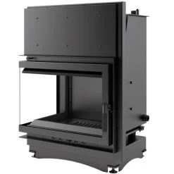 *EEK A Wasserführender Eck-Kamineinsatz Kratki ZUZIA/PW/BL/15/BS/W Seitenscheibe Links 12kW + BIMSCHV II